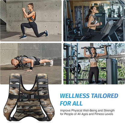 ZELUS Weighted Vest, 6lb/8lb/12lb/16lb/20lb/25lb/30lb Weight Vest - Image 6