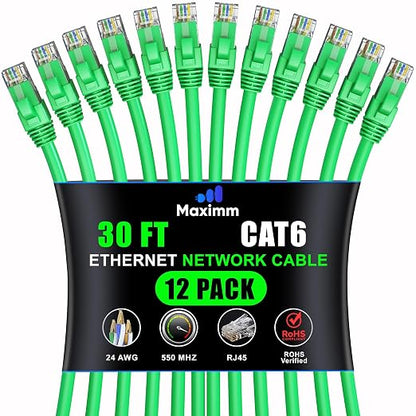 Maximm Cat 6 Ethernet Cable - 30 ft by MaximmCable