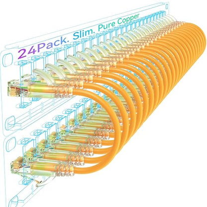 Sokqovt Cat6a Patch Cables Slim 3ft, Flexible Cat6 Ethernet Cable 10G 550MHZ by Unknown