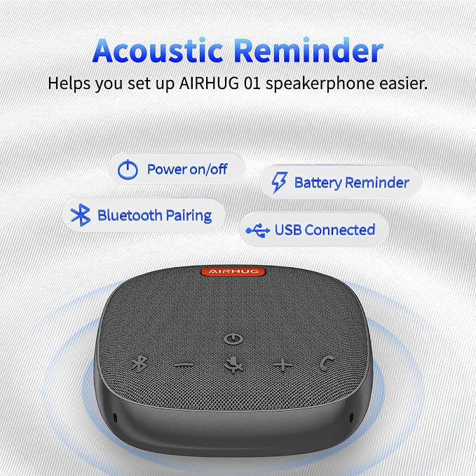 AIRHUG Conference Speaker and Microphone, Advanced Noise Reduction, USB-C Plug - Image 2