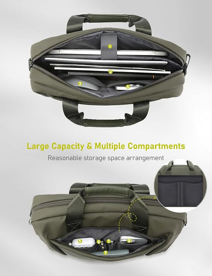 13-14 Inch Laptop Shoulder Bag Business Briefcase Water Resistant Computer - Image 2