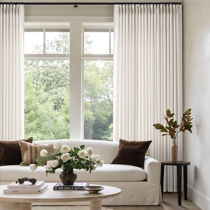 Memory Trained Pinch Pleated Curtains 132 Inches Long, Viral Linen Pinch Pleat - Image 5