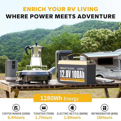 power Queen 12V 100Ah LiFePO4 Battery BCI Group 31 Lithium Battery, Deep Cycle - Image 4