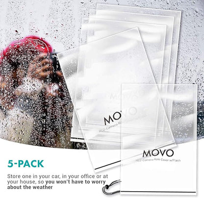 Movo RC1 Clear Rain Cover for DSLR Camera and Lens up to 18" Long - Image 3