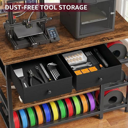 3D Printer Stand with Storage, 3-Tier Heavy Duty 3 D Printer Table Shelf with 2 - Image 6