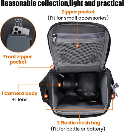 Cwatcun Camera Sling Bag, Compact DSLR Waterresistant Shoulder Bag - Image 2