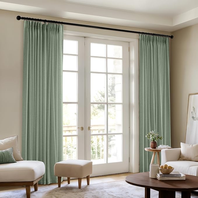 Memory Trained Pinch Pleated Curtains 80 Inches Long, Viral Linen Pinch Pleat - Image 3