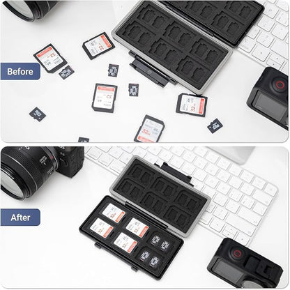 36 Slots Memory Card Case Water-Resistant Anti-Shock Memory Card Wallet - Image 7