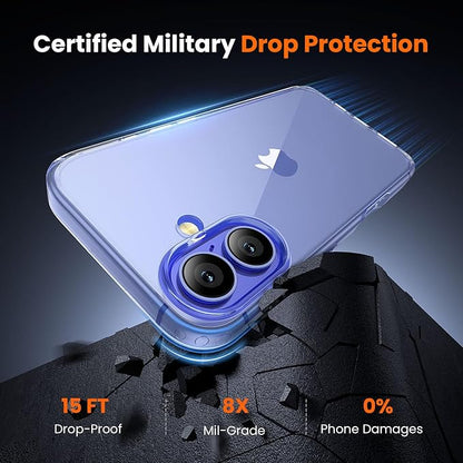 toushion 3 in 1 for iPhone 16 Plus Case Transparent | Screen Protector *1 & - Image 4