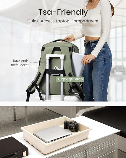 LOVEVOOK 40L Travel Backpack for Women, Airline Approved Carry On Luggage - Image 6