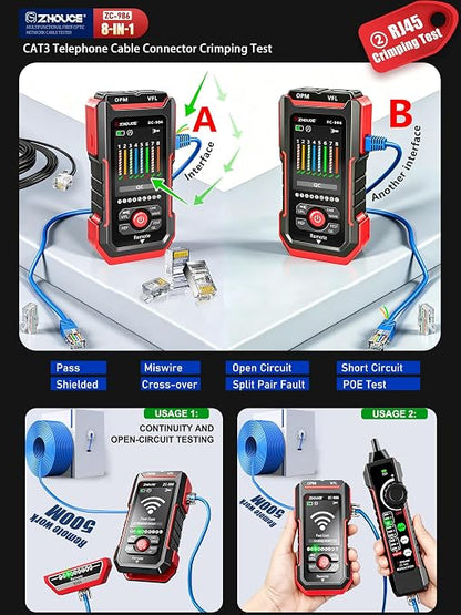Network Cable Tester with Optical Power Meter, Ethernet Cable Tester Test - Image 4