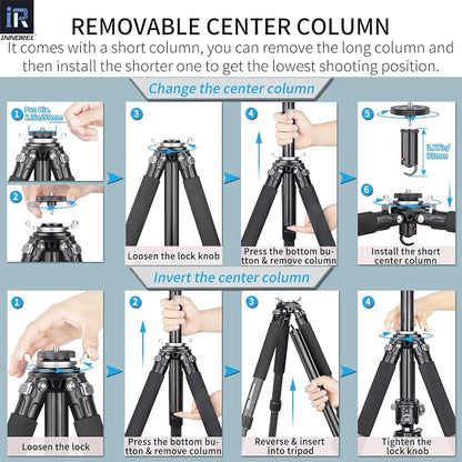 Carbon Fiber Camera Tripod-INNOREL GT324C Professional Compact Shooting Tripod - Image 8