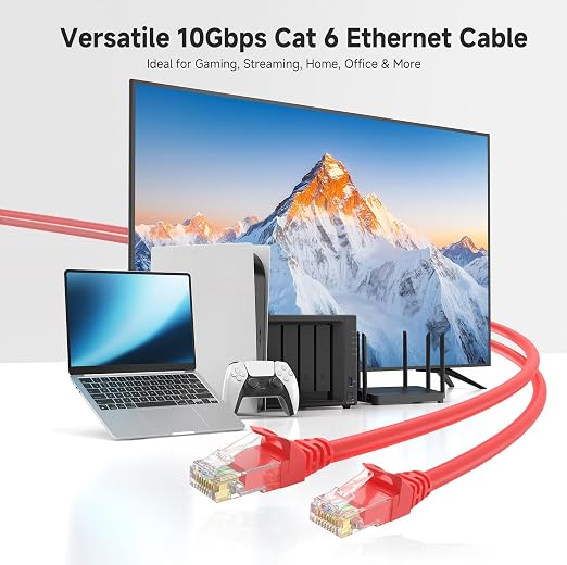 Cable Matters 10Gbps Snagless Cat 6 Ethernet Cable - 10ft - Image 2