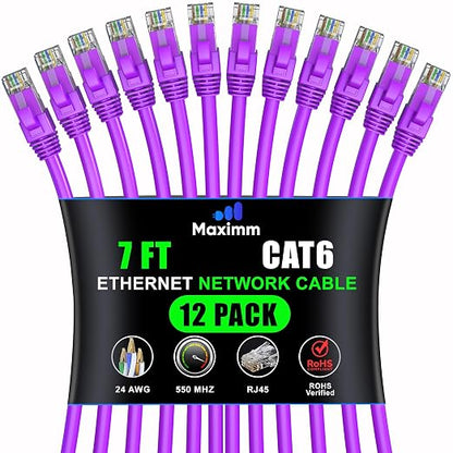 Maximm Cat 6 Ethernet Cable - 7 ft by MaximmCable
