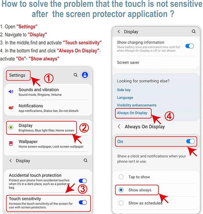 AACL 3-Pack for Samsung Galaxy S22 Screen Protector Hybrid Film, - Image 3
