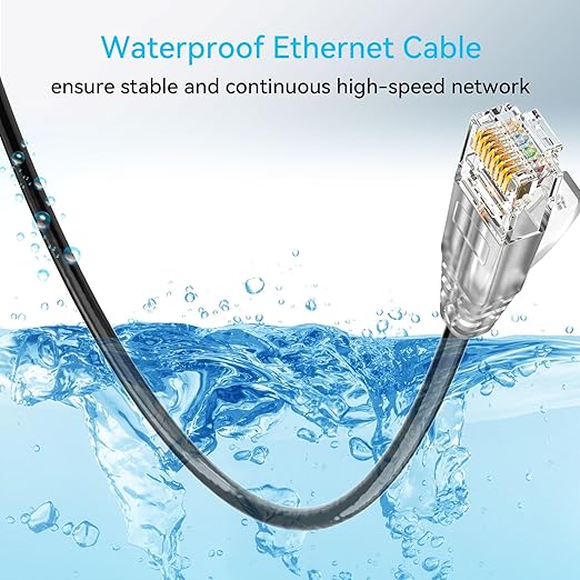 Cat6a Ethernet Cable Slim 35ft Outdoor&Indoor, 28AWG Pure Copper Cat6 Internet - Image 6