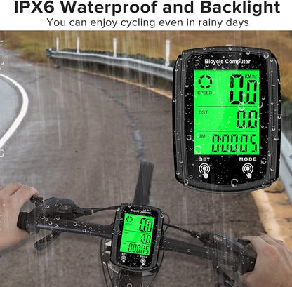 Bike Computer and Bicycle Odometer Wired MPH KM/H Bike Speedometer - Image 4