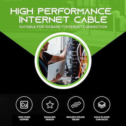 GEARit Cat 6 Ethernet Patch Cable 1 ft Blue - Image 2