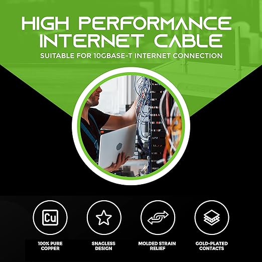 GEARit Cat 6 Ethernet Patch Cable 25 ft Blue - Image 2
