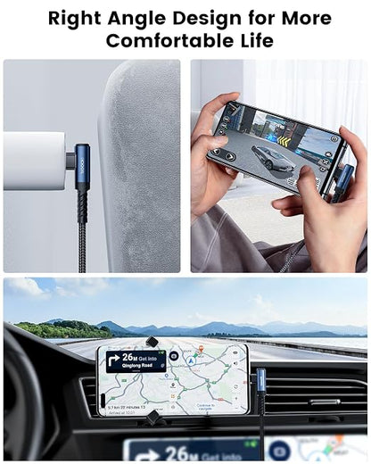USB C Cable Right Angle, LG V30 - Image 6