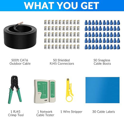 Cat6 Outdoor Ethernet Cable 500 FT - Image 2