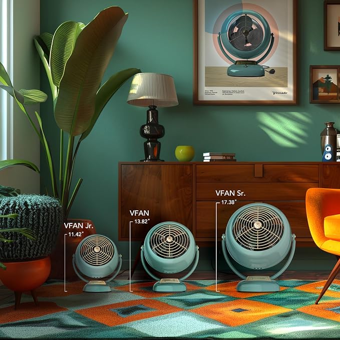 Vornado VFAN™ Sr. Vintage Fan, Large Retro Metal Air Circulator - Image 2