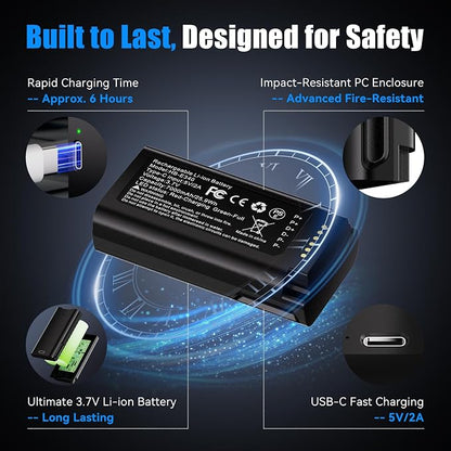 Fulpower 2-Pack 7000mAh High Capacity Rechargeable Battery Compatible - Image 6