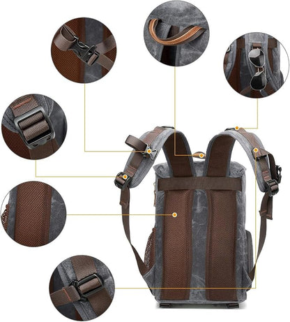 UBAYMAX Camera Backpack, DSLR SLR Waterproof Canvas Camera Bags Rucksack 15.6 - Image 7