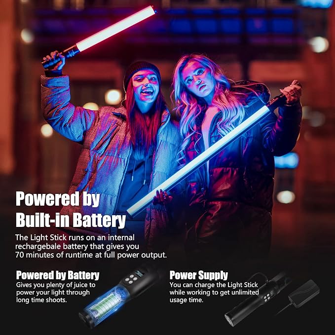Mettlelite LS800C RGB Light Stick and Mettlelite SPL210C LED Video Light Full - Image 4