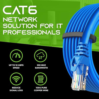 GEARit Cat 6 Ethernet Patch Cable 1 ft Blue - Image 8