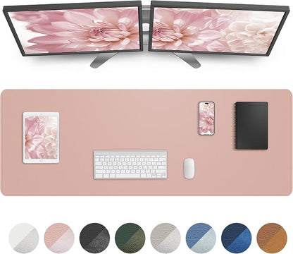 AFIING Leather Desk Pad Protector, Mouse Pad, Office Desk Mat, Non-Slip PU by AFIING