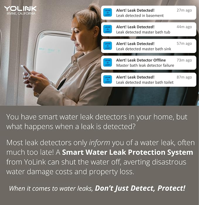 YoLink SpeakerHub & Three Water Leak Sensors Starter Kit – Plays Tones/Sounds - Image 4