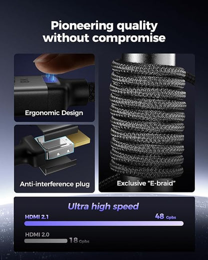 Silkland 10K 8K HDMI 2.1 Cable 15FT, Ultra High Speed HDMI Cable 48Gbps - Image 3