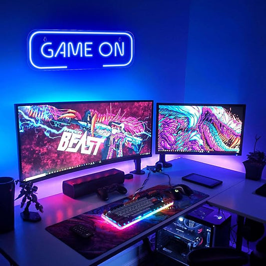 Kavaas Gaming Neon Sign, Game On Neon Sign - Image 2