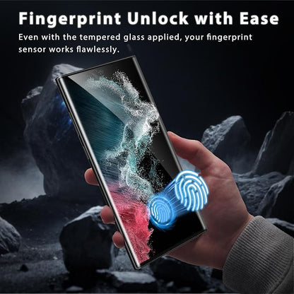 V-PORYADKU 3 Pack for Galaxy S22 Ultra Screen Protector, 9H Tempered Glass - Image 2