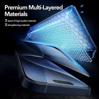 ESR 3 Pack for iPhone 15 Pro Max Screen Protector, Full Coverage Tempered Glass - Image 6
