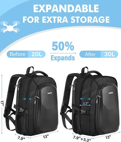PEKREWS Mini 4 Pro Case, Mini 3/4 Pro Waterproof Hard Carrying Case, Large - Image 7