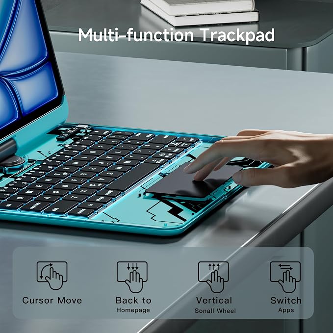 iPad Keyboard Case for iPad 10th Gen & 11th, Magic Wireless Keyboard - Image 4