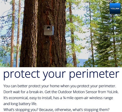 YoLink LoRa Smart Outdoor Motion Detector Sensor, Driveway Alert, Property - Image 3