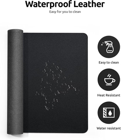 YSAGi Leather Desk Protector, Non-Slip Large Mouse Pad, Waterproof PU Laptop - Image 4