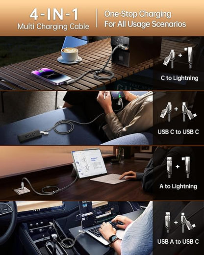 4-in-1 USB C Cable 3FT Compatible - Image 2