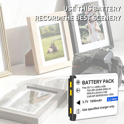 2-Pack EN-EL10 KLIC-7006 Replacement Battery and Slim USB Rapid Charger - Image 8