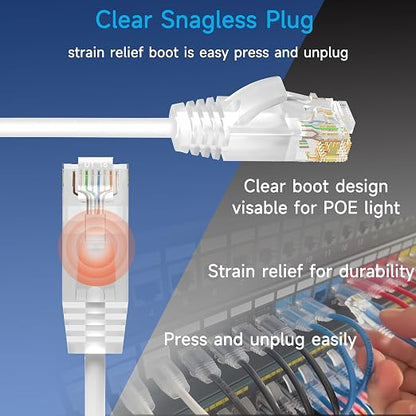 Cat6a Slim Ethernet Patch Cable 5 ft, Cat6a Patch Cable - Image 4