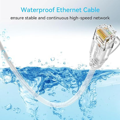 Cat6a Ethernet Cable Slim 50ft Outdoor&Indoor, 28AWG Pure Copper Cat6 Internet - Image 6