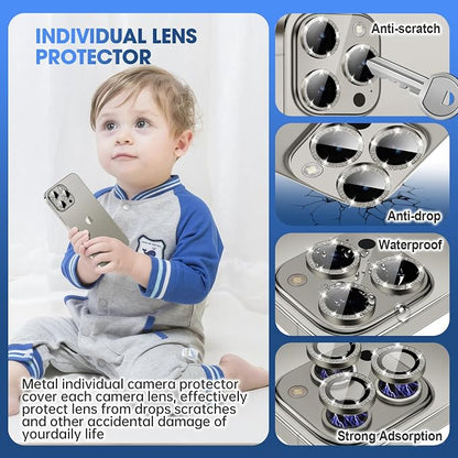 for iPhone 15 Pro/iPhone 15 Pro Max Camera Lens Protector Bling Individual - Image 3