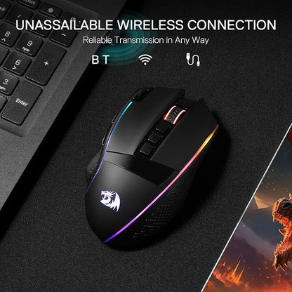 Redragon M991 Wireless Gaming Mouse, 26000 DPI 3-Mode Gamer Mice w/Rapid Fire - Image 3