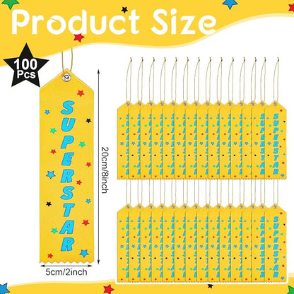 Wavwavw 100 Pcs Superstar Award Ribbons Bulk 8" x 2" Prizes Ribbons - Image 2