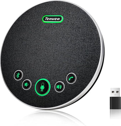 Tenveo Conference Speaker Microphone, 360° Sound Pickup and AI Noise Reduction by Tenveo