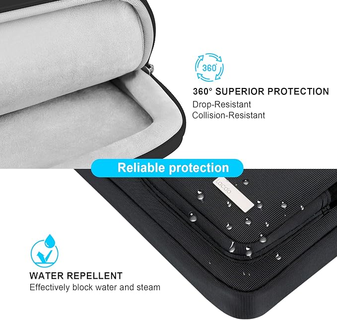 Lacdo 360° Protective Laptop Shoulder Bag, 15-15.6 inch Laptop Sleeve Case - Image 2