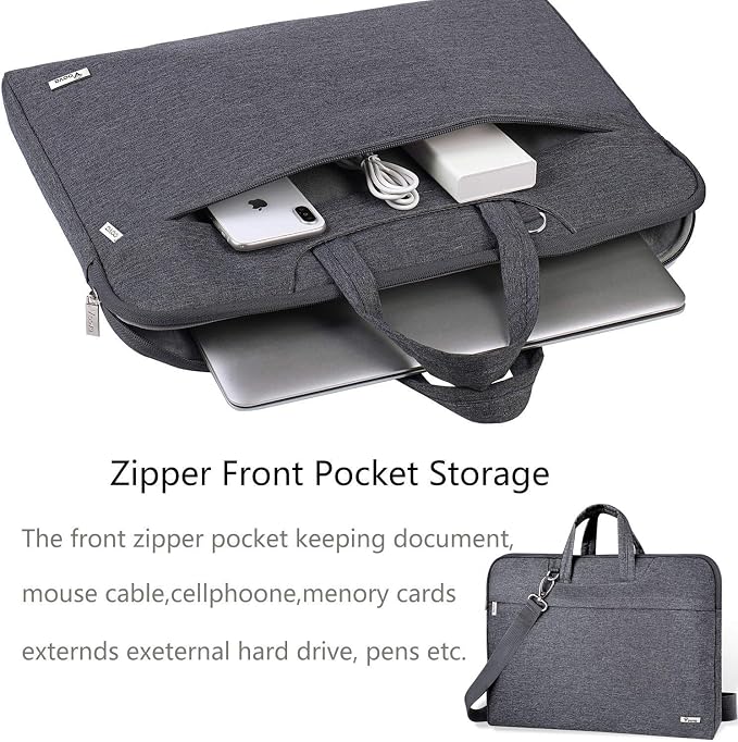 Voova Laptop Bag 13 14 Inch, Waterproof Computer Sleeve Carrying Case - Image 2
